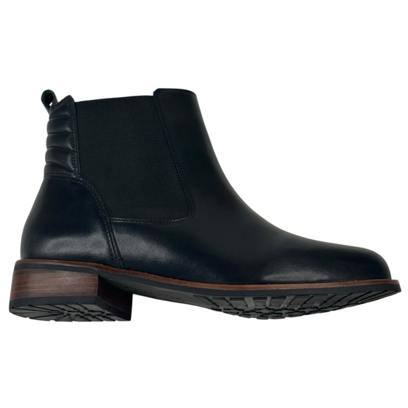 David Tate Luxe Black Leather Chelsea Boots Booties Womens Size 8W Wide New $210 - Picture 5 of 11